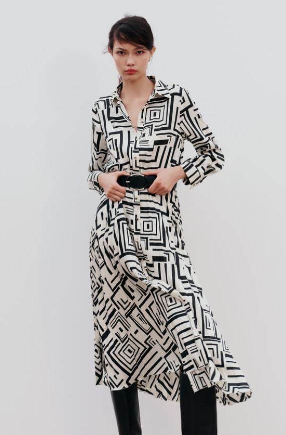 SATENSKA HALJINA S PRINTOM I REMENOM/ZARA/45,95 EUR