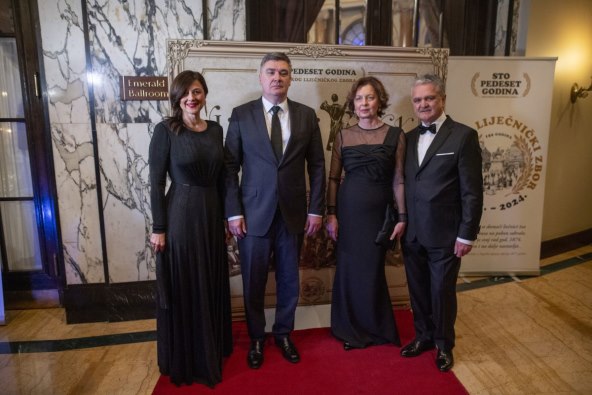 Sanja Musić Milanović i Zoran Milanović na liječničkom balu