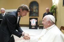 Luka Modirć i papa Franjo