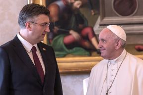 Andrej Plenković i papa Franjo