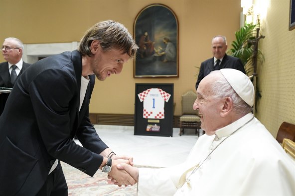 Luka Modirć i papa Franjo