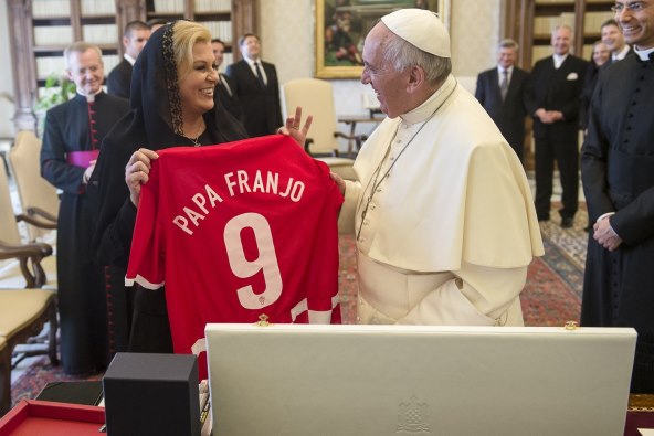 Kolinda Grabar-Kitarović i papa Franjo