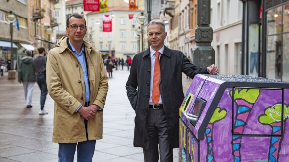 Zamjenik gradonačelnika Rijeke Marko Filipović i Ivan Gabrić iz A1 Hrvatska