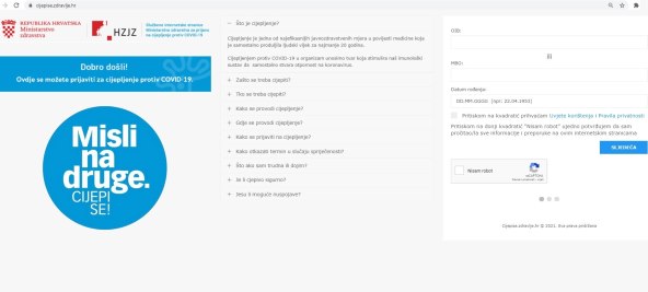 SVI PRIČAJU O TOME, ALI NISU VIDJELI Evo kako izgleda sučelje sporne aplikacije Cijepise