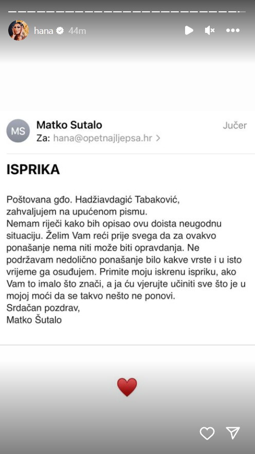 Hana Hadžiavdagić Tabaković o uvredama sina gradonačelnika Valpova