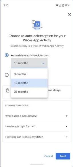 Brisanje povijesti pretraživanja na Googleu 2.jpg