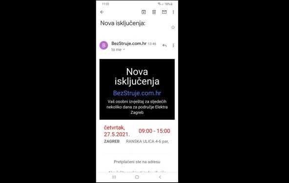 U PAR KLIKOVA Saznajte kad će vaša ulica ili naselje biti bez električne struje