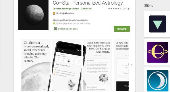 Personalizirana aplikacija za astrologiju 21. stoljeća