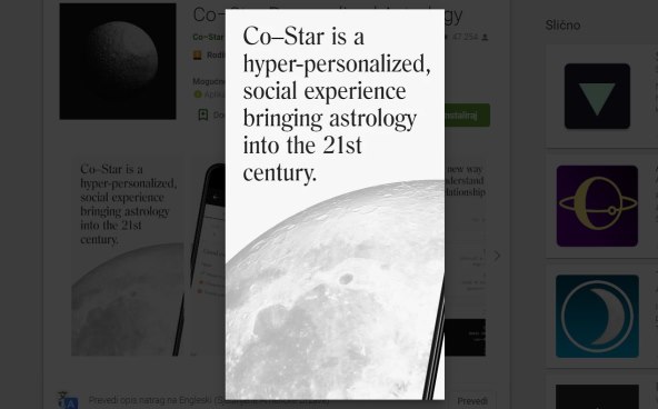 Personalizirana aplikacija za astrologiju 21. stoljeća