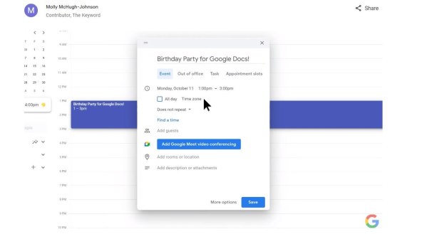 Birthday party for Google Docs