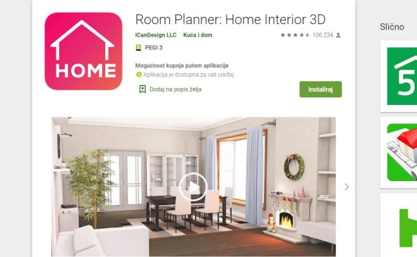 Dizajn interijera aplikacije 3