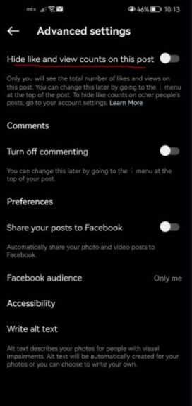 Instagram isključivanje broj lajkova 2.jpg
