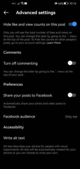 Instagram isključivanje broj lajkova 3.jpg