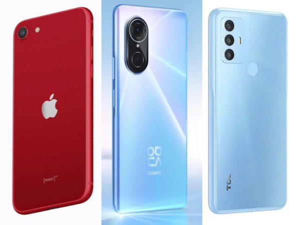 Apple iPhone SE (2022), Huawei nova 9 SE, TCL 30 SE.jpg