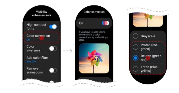 One UI Watch (6) Značajke vizualne pristupačnosti osiguravaju jasnoću.jpg