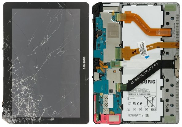 Razbijen Samsung tablet zaslon ekran.jpg