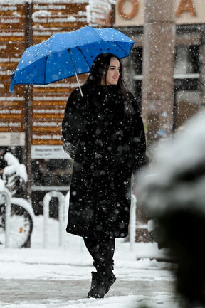 Snježna špica u Zagrebu.