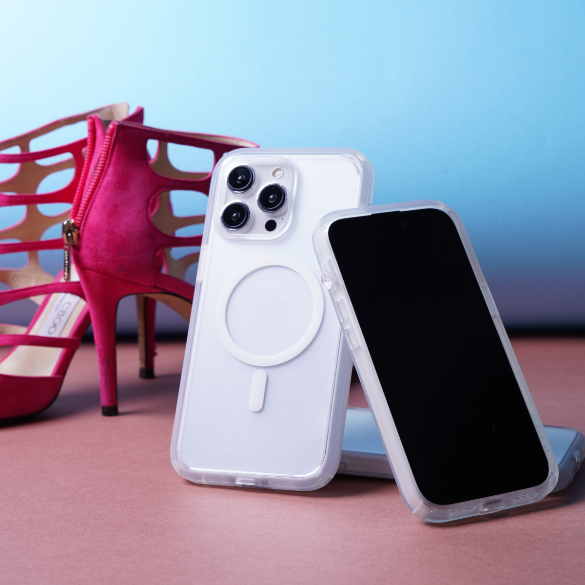 Catalyst-iPhone-15-pro-max-protective-stylish-drop-proof-iphone-cases-with-magsafe-with-hot-pink-Jimmy-Choo-sandals.png