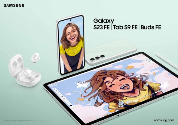 Samsung Galaxy Tab S9 FE, Galaxy Tab S9 FE+, Samsung Galaxy Buds FE.jpg