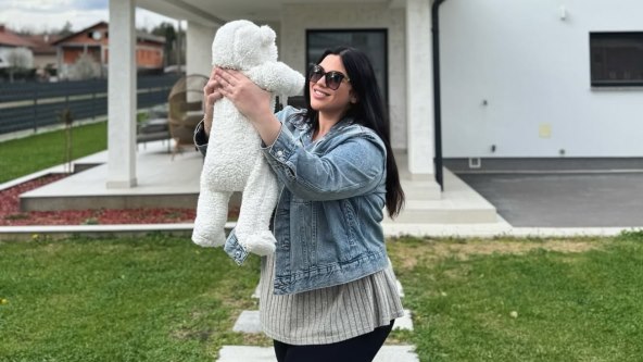 Lucija Šarić Lončarek sa sinom