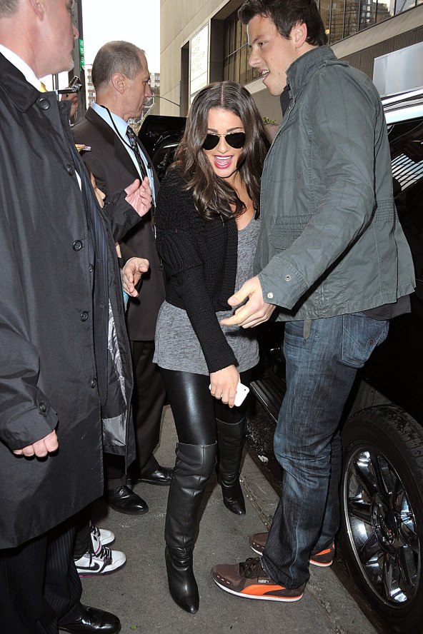 cory monteith, lea michele