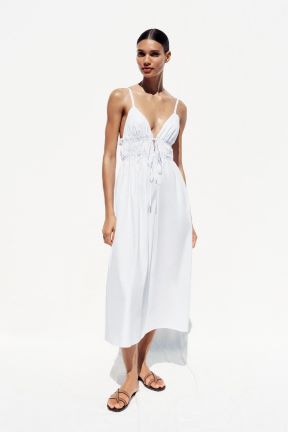 STRAPPY POPLIN MIDI DRESS/ ZARA/ 19.99 EUR