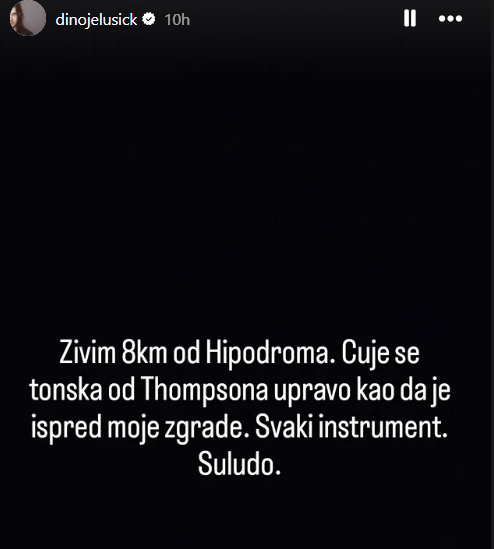 Dino Jelusić o Thompsonu na Hipodromu
