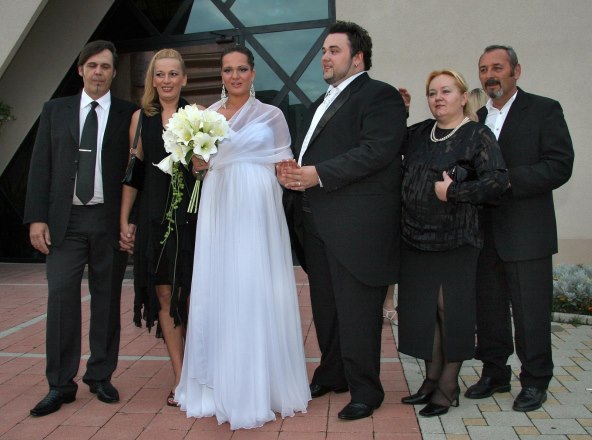 Jacques Houdek i supruga Brigita s roditeljima