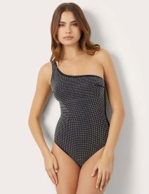 One-shoulder one-piece swimsuit with removable cups and rhinestones Crystal Part/ yamamamay/34,98 EUR