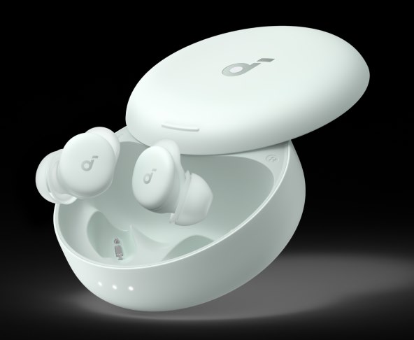 Soundcore Sleep A30 - Product Photo - Earbuds With Case - Mist Green - Transparent.jpg