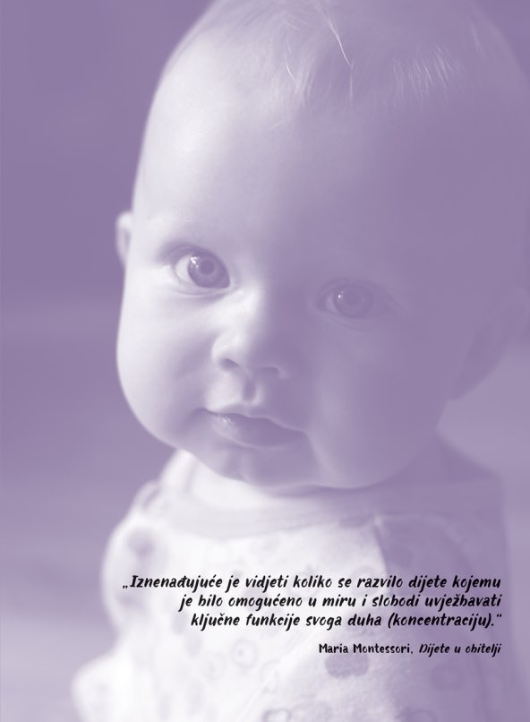 Montessori senzorni materijal koji stimulira vid i govor kod beba