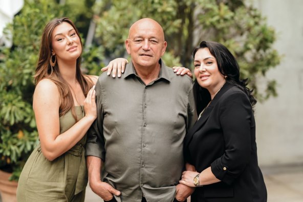 Željko Krušlin Kruška sa suprugom i kćeri
