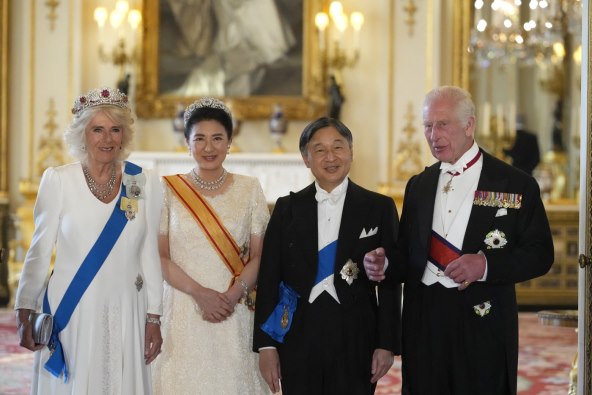 Kraljica Camilla, carica Masako, car Naruhito i kralj Charles