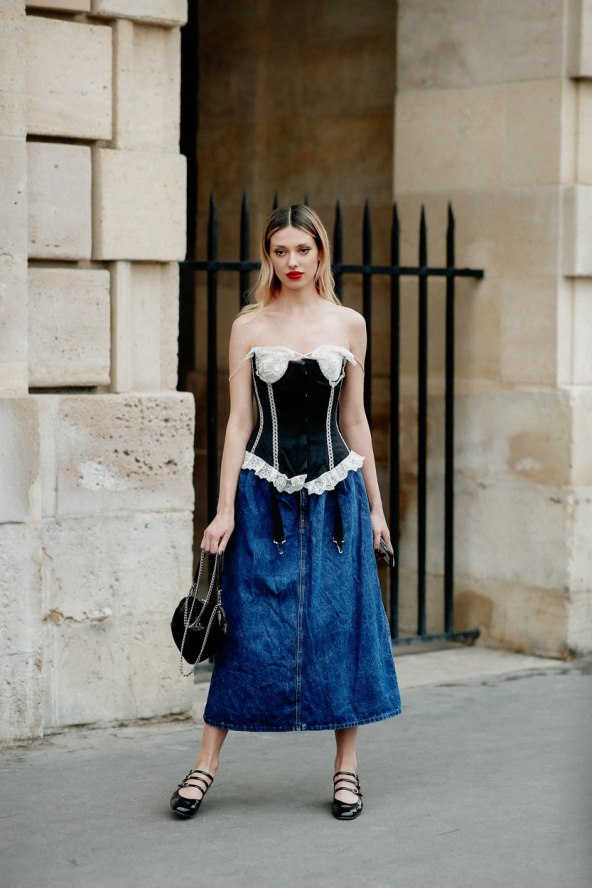 30 street style ideja kako nositi traper suknju