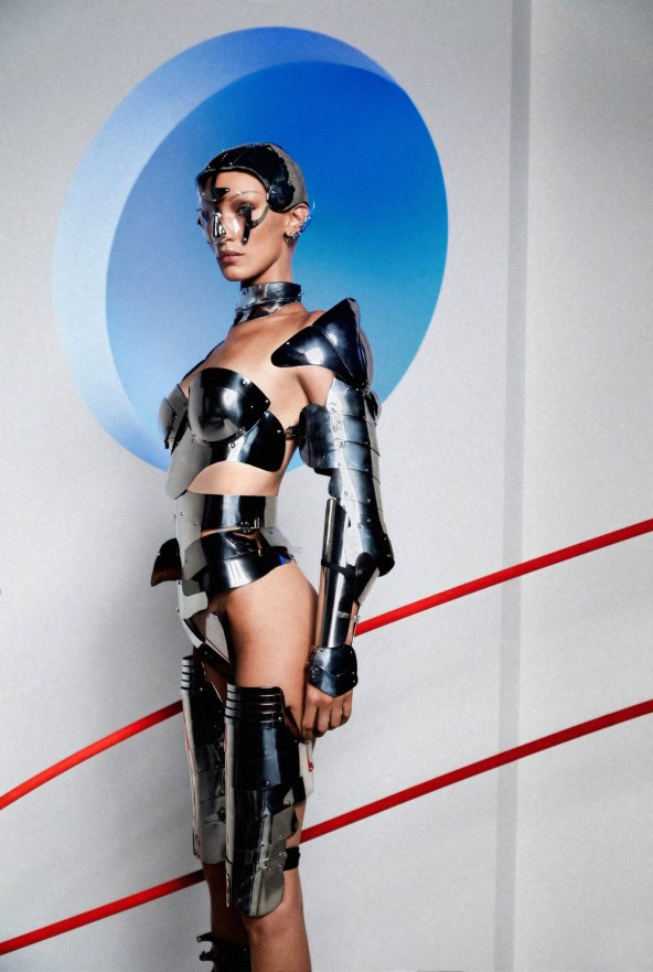 Bella Hadid ćelavi AI robot kampanja Marc Jacobs jesen 2023