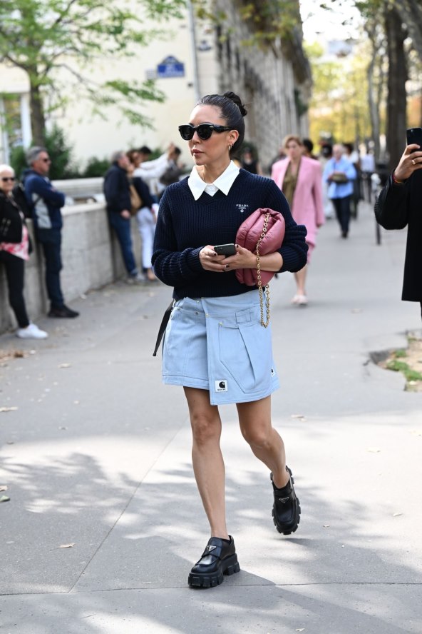 30 street style ideja kako nositi traper suknju
