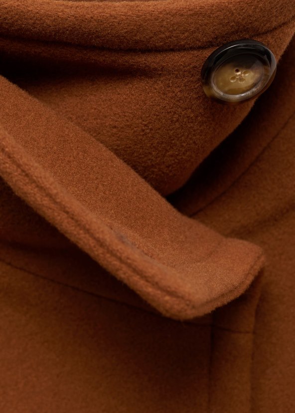 Mango kratki smeđi kaput za zimu 2024