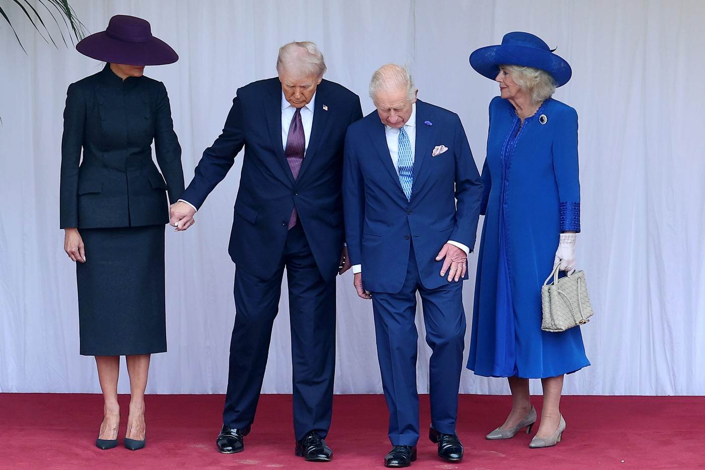 donald trump, kralj charles, melania trump, kraljica camilla