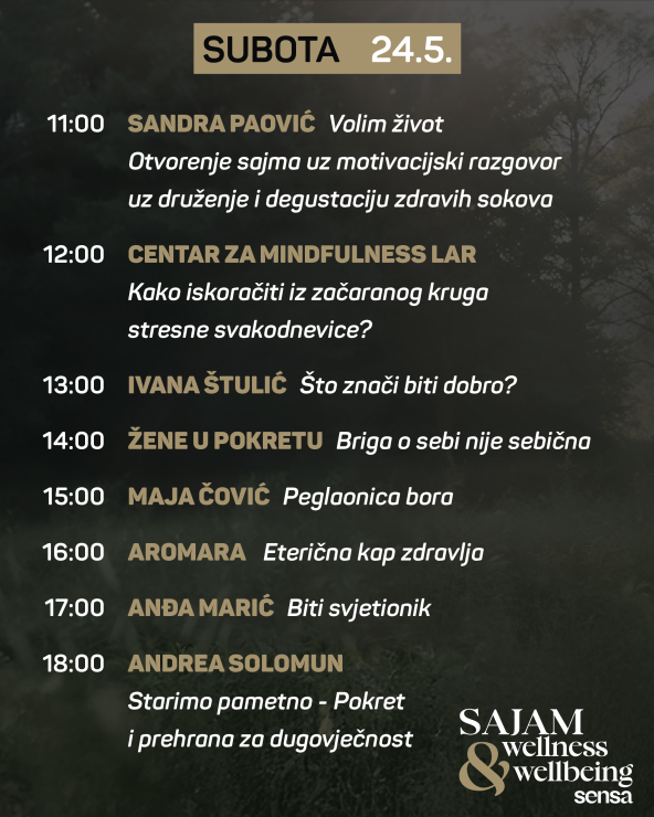 Sensa wellness & wellbeing sajam 24 i 25 svibnja 2025