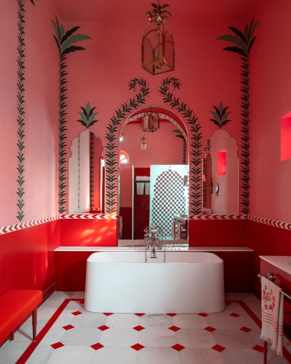 Jedinstveni crveno ružičasti hotel Villa Palladio Jaipur Indija