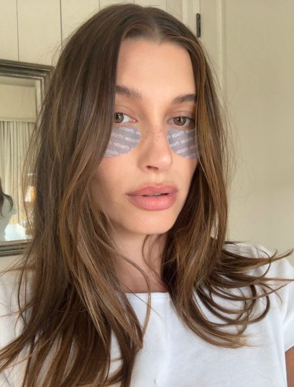 Hailey Bieber Rhode eye patches
