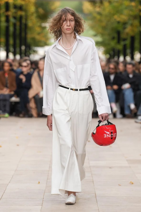 Celine SS26 Tjedan mode Pariz bijela košulja