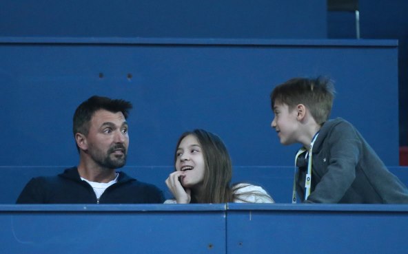 Goran Ivanišević s kćeri Amber Marijom i sinom Emanuelom