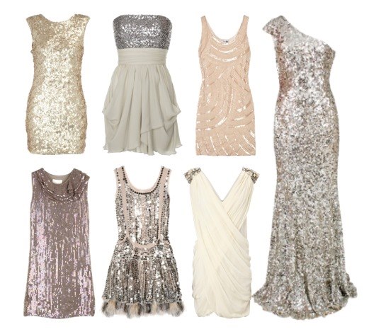 Tri lica glitter haljina