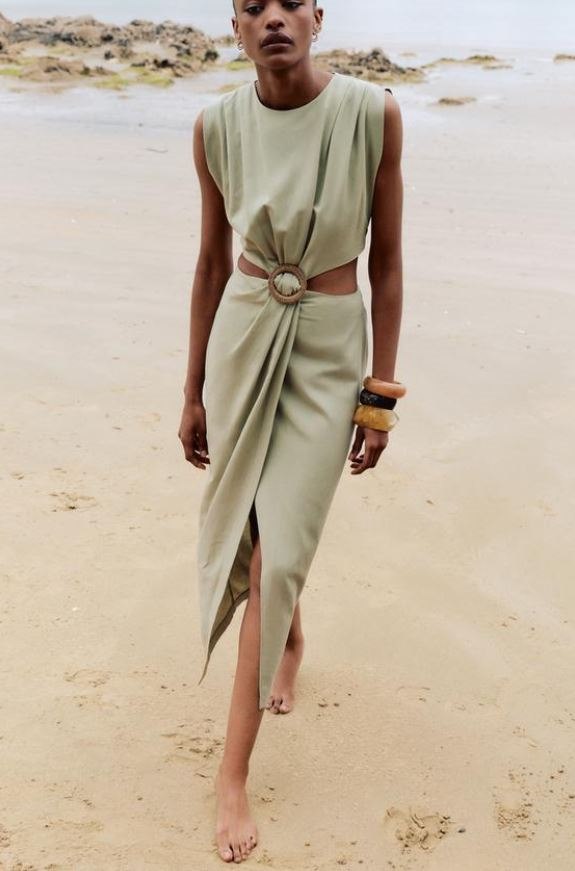 MIDI HALJINA CUT OUT S KOPČOM / ZARA/ 35,95 EUR