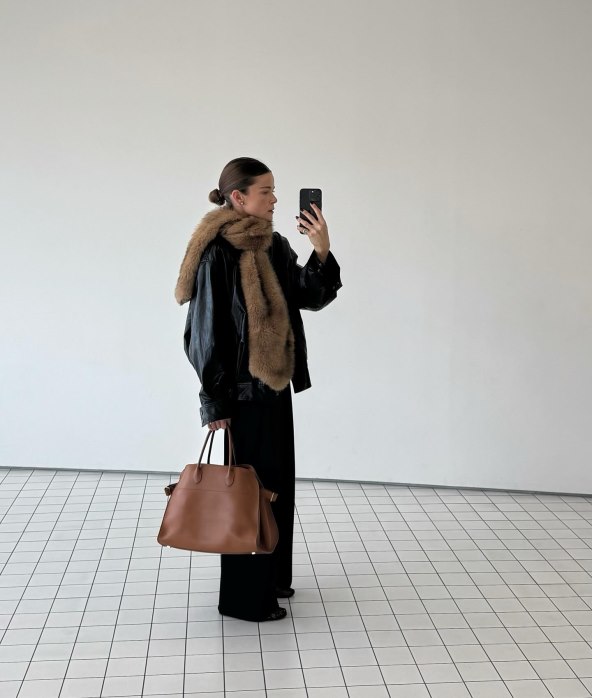 Krzno šal modni trend