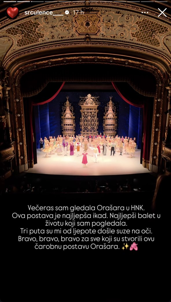 Iva Todorić gledala balet Orašar