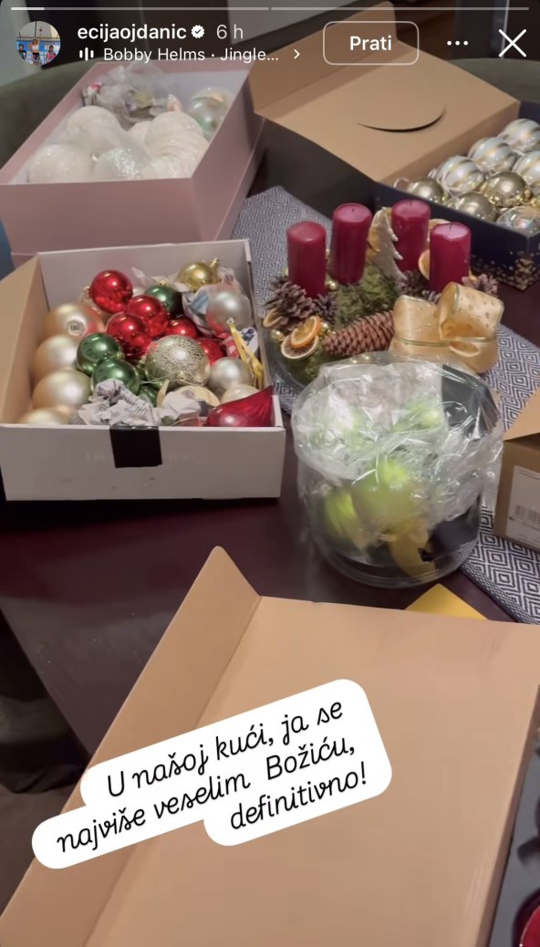 Ecija Ojdanić pokazala božićno drvce