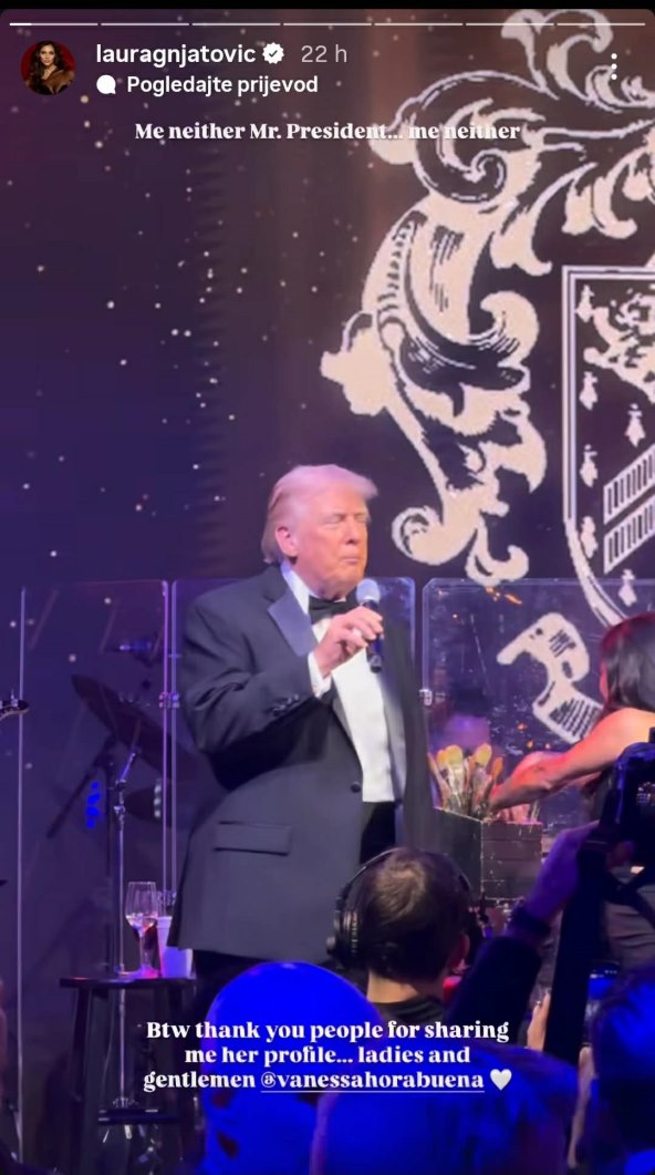 Laura Gnjatović i Donald Trump