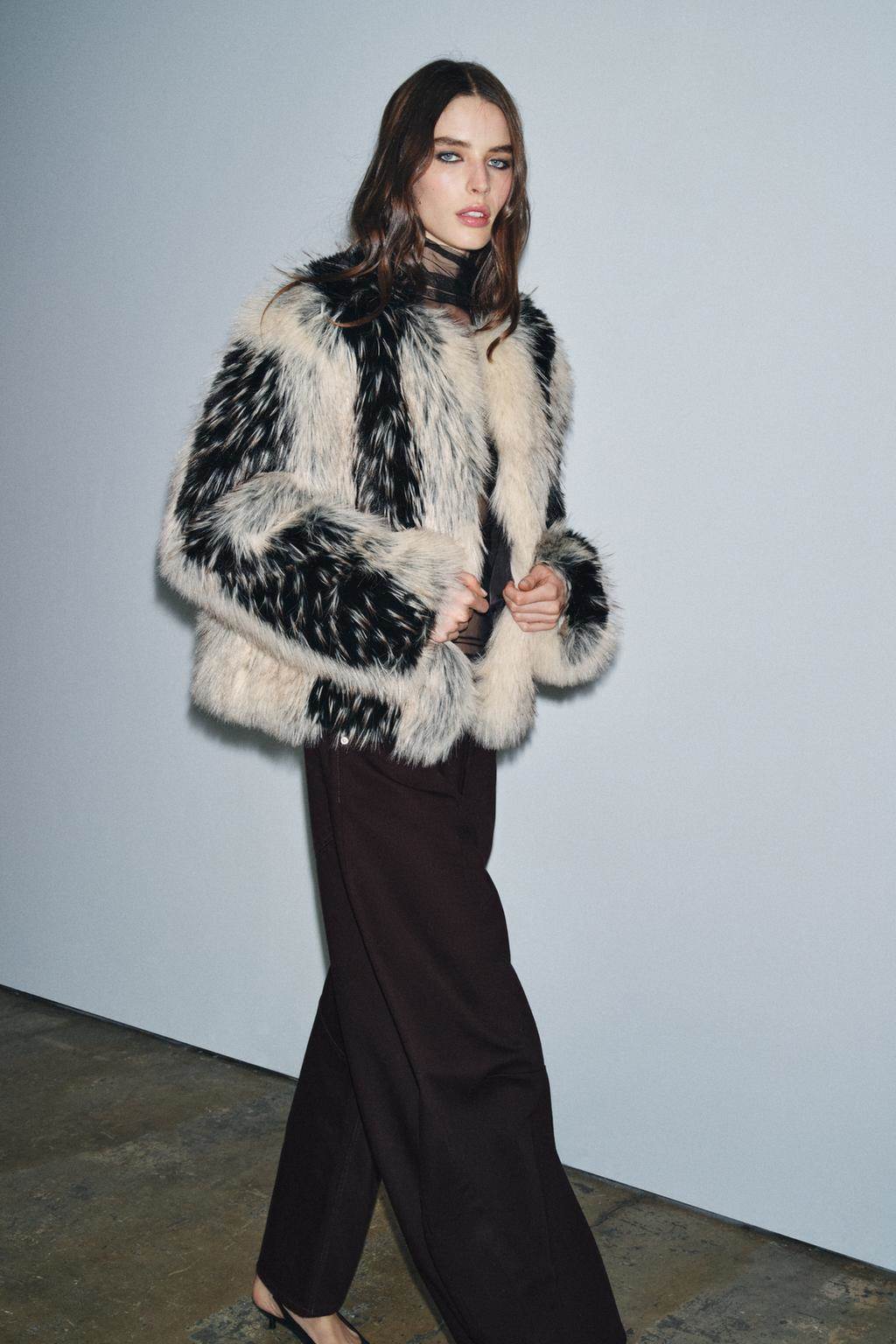 SHORT FAUX FUR COAT ZW COLLECTION/ ZARA/ 69.99 EUR